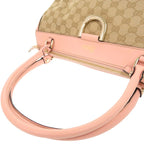 Gucci Abby GG Canvas Leather Beige Pink Tote 0974 — view 5