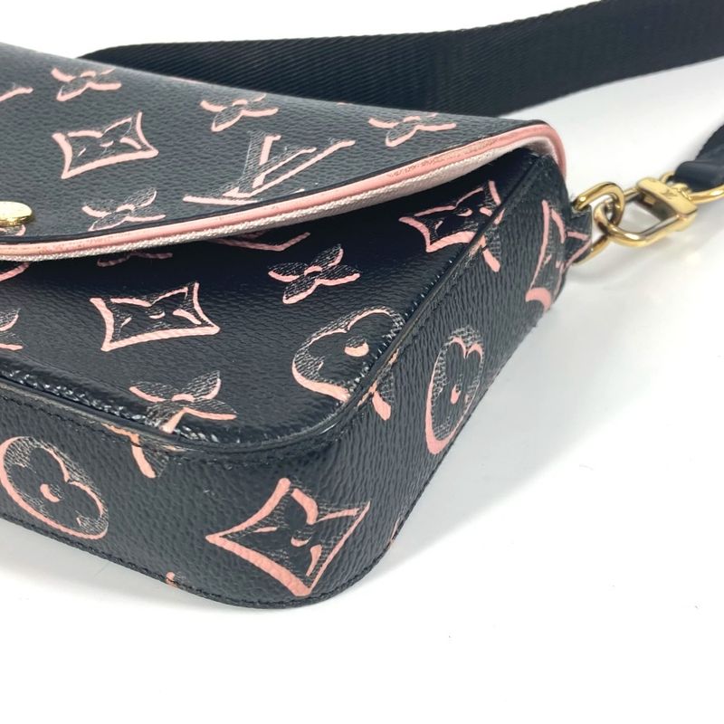 Louis Vuitton Shoulder Bag Mulatto Pochette Felicie Black — view 6