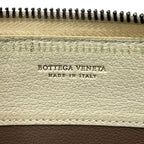 Bottega Veneta Round Zipper Long Wallet Cream Intrecciato — view 7