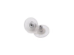 Chanel CC Logo Earrings 09 Rhinestone Metal Silver Clear — view 7