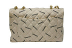 Chanel Maxi Quilted 34 S Flap Chain Shoulder Bag CC Logo Canvas Gold — view 3
