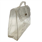 Hermes Vinyl Kelly Logo Hand Beach Clear Transparent Purse — view 2