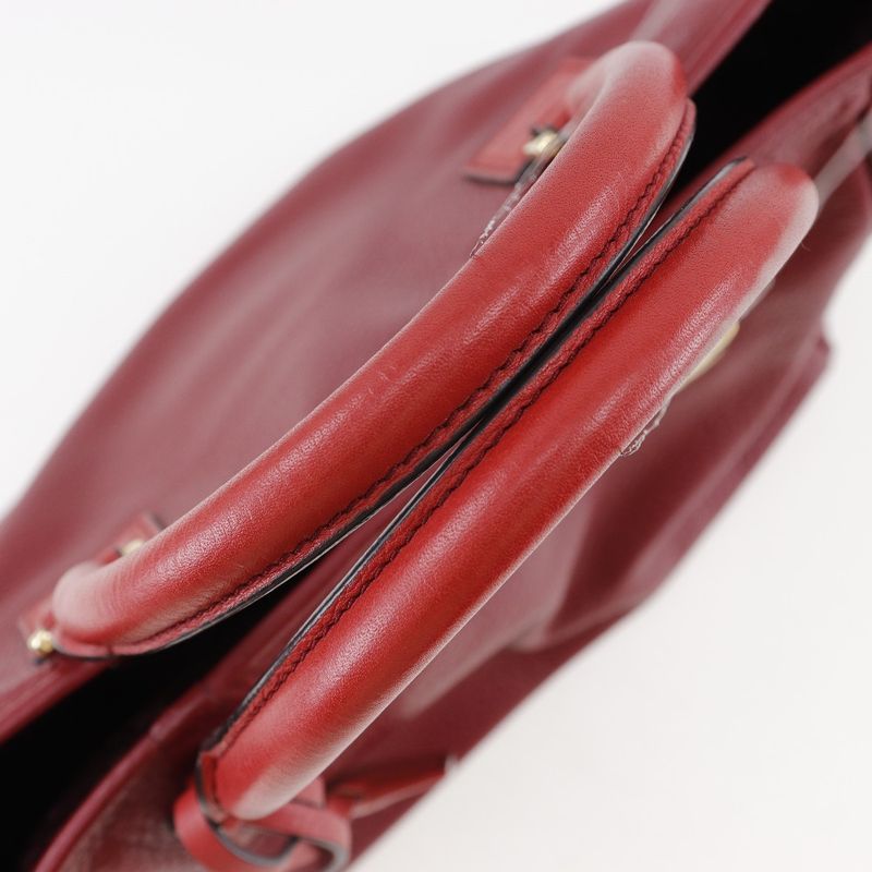 Loewe 2-Way Shoulder PIEL Vacuna Cowhide 318.32 C86 Leather Red Handbag — view 4