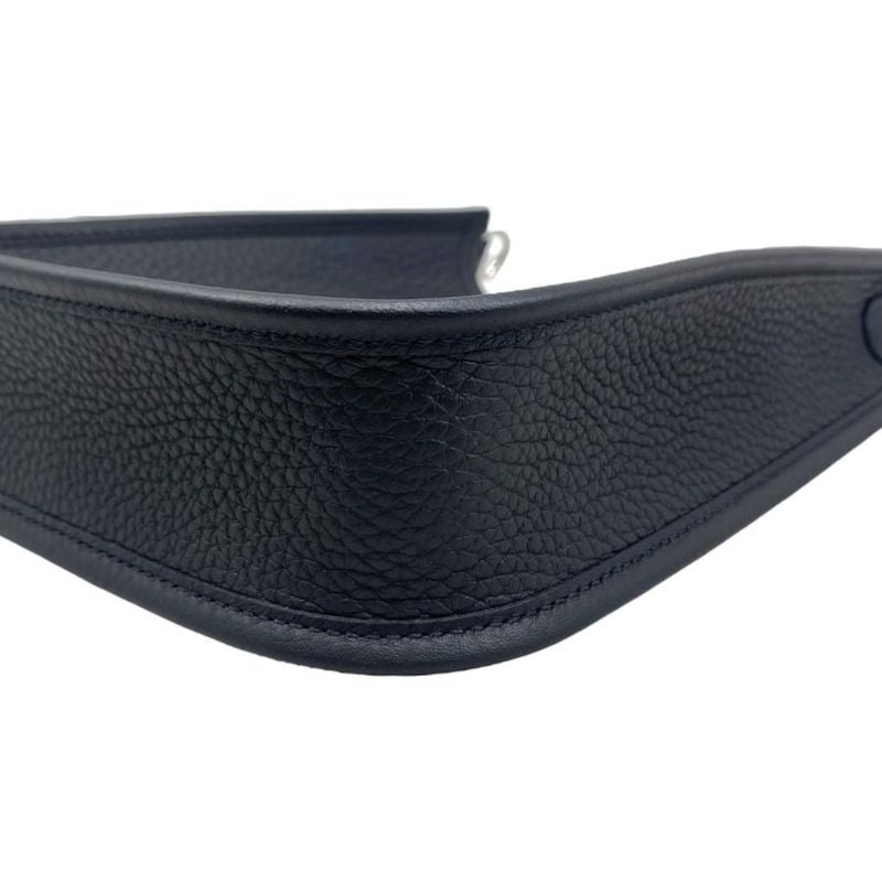 Hermes Shoulder Bag Evelyne TPM Taurillon Clemence Noir Black — view 7
