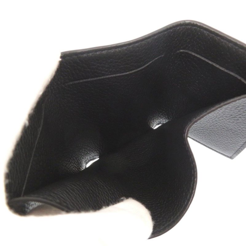 Louis Vuitton Portefeuille Lock Mini Calf Leather Noir Black Trifold — view 6