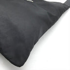 Prada Triangle Logo Nylon Tessuto Leather Shoulder Bag Black — view 4