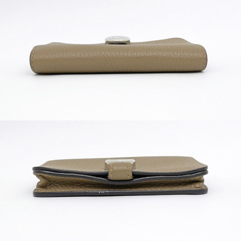 Hermes Dogon Card Case Brown Silver Hardware Togo Leather — view 5