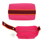 Hermes Brid A Black PM Handbag Pouch Hibiscus Pink — view 6