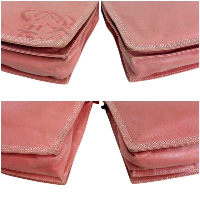 Loewe Mini Shoulder Bag Drawstring Shape Flamenco Pink Nappa Leather Anagram — view 7