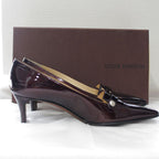 Louis Vuitton Stored Item Enamel Brown Heel 37 — view 2