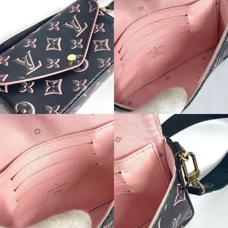 Louis Vuitton Shoulder Bag Mulatto Pochette Felicie Black — view 8