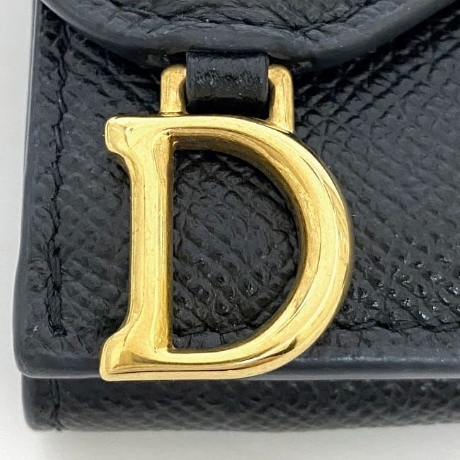 Christian Dior Trifold Wallet Black Saddle — view 9