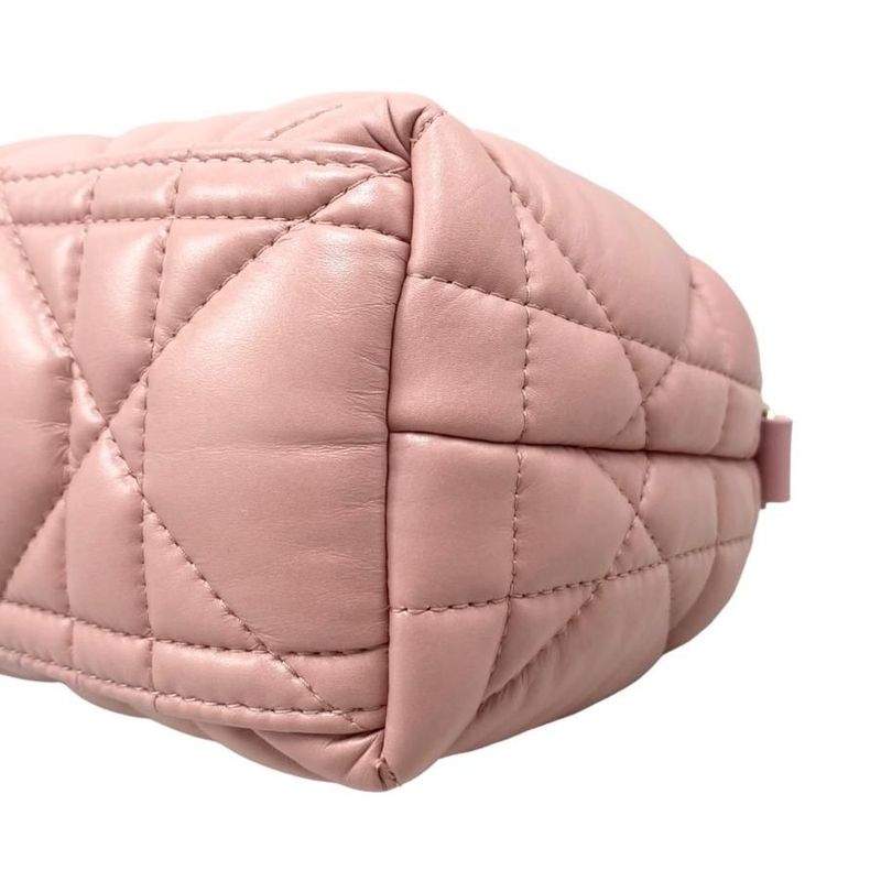 Christian Dior Handbag Nomad Pouch Small S5553 Omig Pink Gold Hardware — view 8