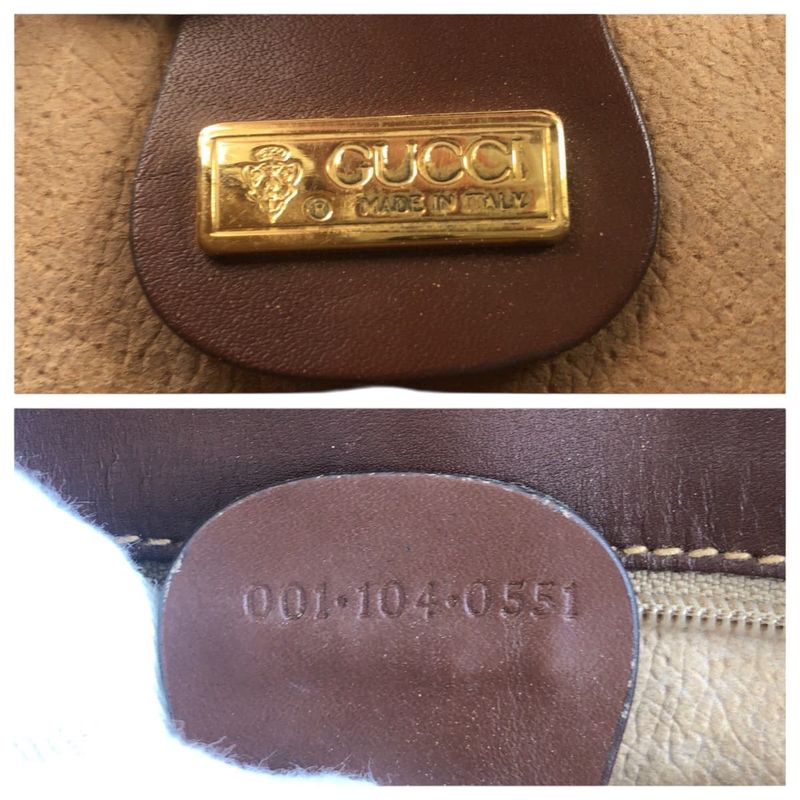 Gucci Vintage Sherry Line Brown Gold Hardware Leather 001 103 0551 — view 4