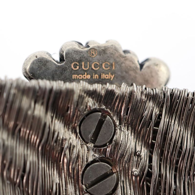 Gucci Lion Head Choker Silver Color Bijoux Necklace Accessories H7055 — view 6