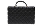 Chanel CC Logo Quilted Chain Shoulder Handbag Lambskin Black — view 3