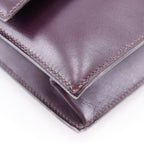 Hermes Faco Vintage Box Calf Bordeaux I Clutch Bag — view 4