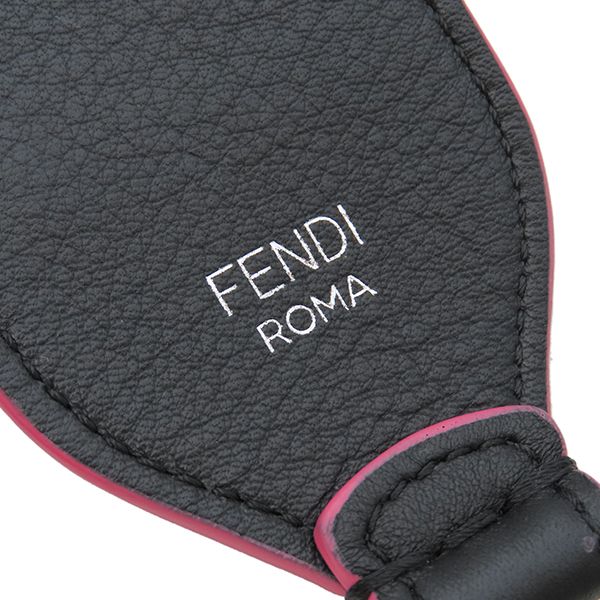 Fendi Shoulder Strap FF Logo Leather Black Multicolor Silver Hardware Sequins — view 8