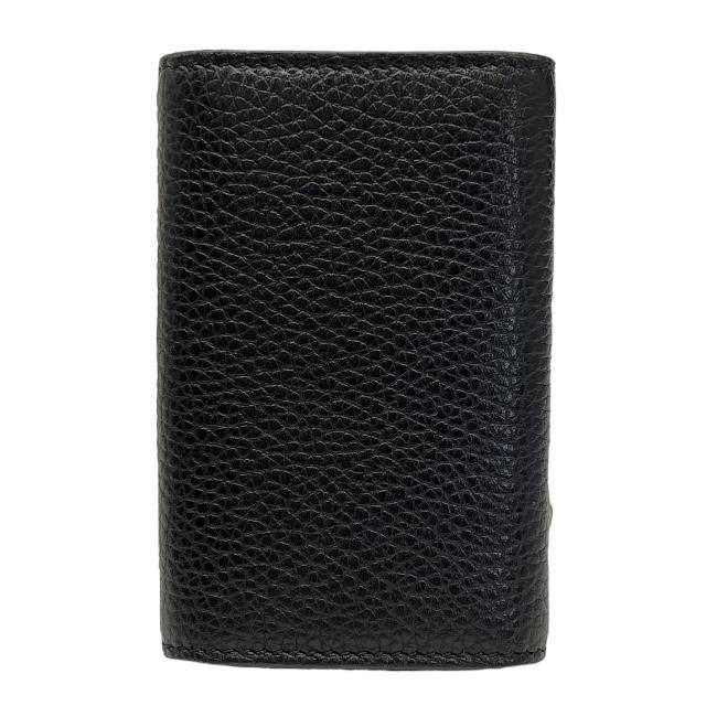 Gucci 6-Ring Key Case Hook Ring Small Leather Black — view 2