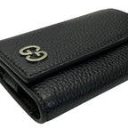 Gucci 6-Ring Key Case Hook Ring Small Leather Black — view 3