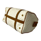 Celine Vintage Macadam Blason Triomphe Pattern Leather Handbag Mini Boston Bag