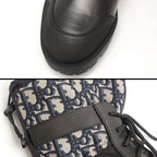 Dior Combat High Top Boots 42 Oblique Black and Navy — view 6
