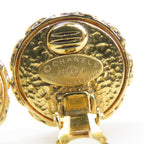 Chanel Earrings Coco Mark Metal Faux Pearl Gold Plated Accessories 94 P — view 5