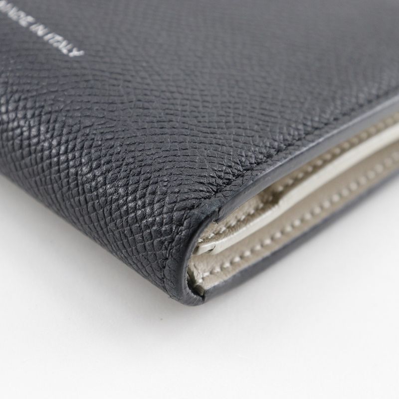 Celine Medium Strap Calf Black Beige Fold Wallet — view 5