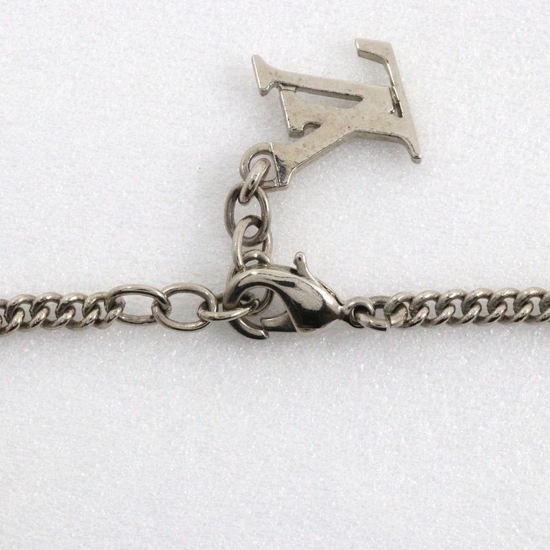 Louis Vuitton Bracelet Sweet Monogram Metal Silver White 9.7 — view 6