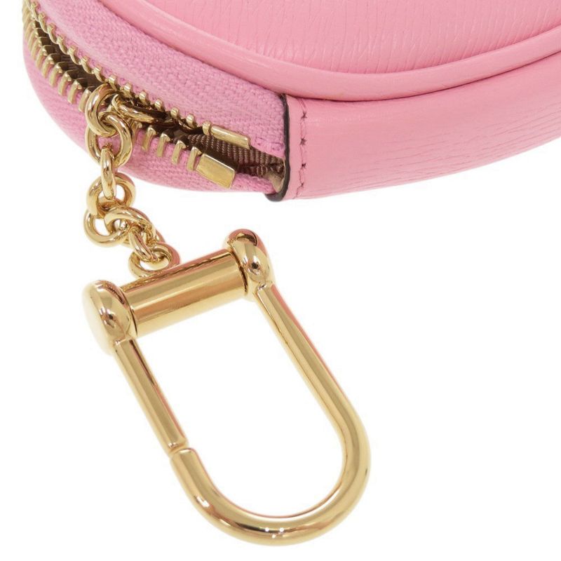 Gucci Bananya Heart Shape Leather Pink Coin Case 0415