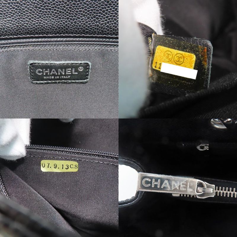 Chanel Grand Shopping Tote GST Shoulder Bag Black Caviar Leather 11 th — view 9