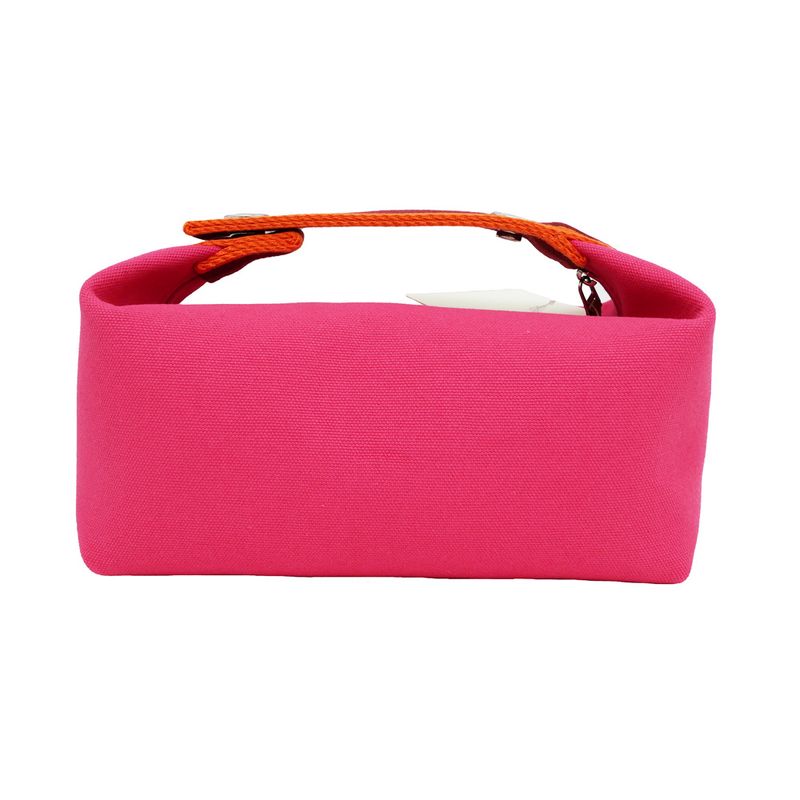 Hermes Brid A Black PM Handbag Pouch Hibiscus Pink — view 4