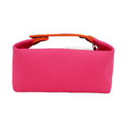 Hermes Brid A Black PM Handbag Pouch Hibiscus Pink — view 4