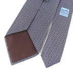 Hermes 5261 SA 100% Silk Chaine Chain All Over Pattern Cravat Wide Tie Brown Marron — view 5