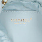 Chanel 22 Leather Quilted Chain Shoulder Bag — view 5