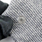 Hermes Barrette Karma Twill Noir Black Gray Silver Hardware Hair — view 8