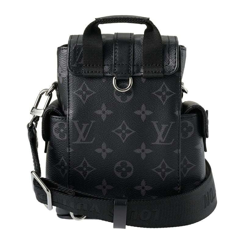 Louis Vuitton Shoulder Bag Nano Christopher Black Gray — view 2