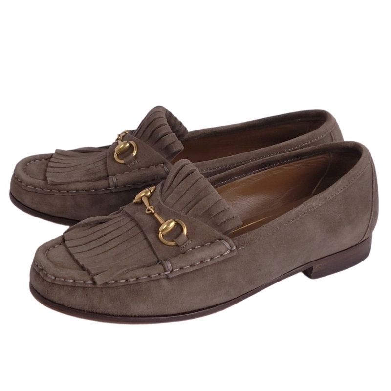 Gucci Loafers Moccasins Quilted Horsebit Suede — view 3
