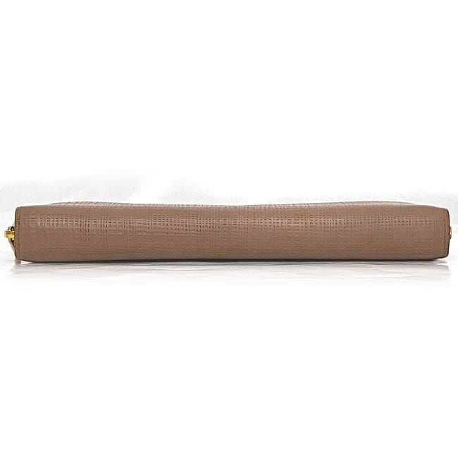 Loewe Round Zipper Long Wallet Beigepink Linen — view 3