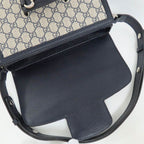 Gucci Horsebit 1955 Medium Shoulder Bag Navy GG Supreme — view 6