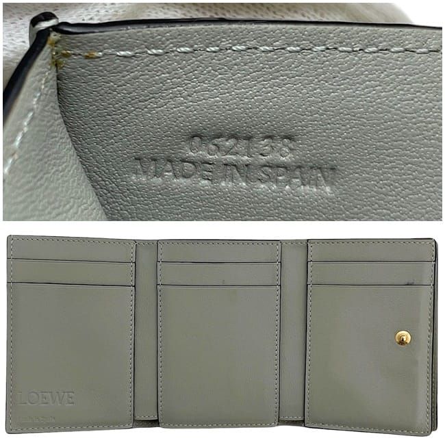 Loewe Trifold Wallet Green Anagram — view 3