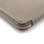 Hermes Azap Long Silk-in Vaux-epson Etoupe Brown R Wallet — view 4