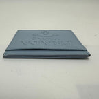 Prada Card Case with Embossed Logo 1 Mc025 Saffiano Leather Light Blue — view 8