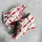 Chanel Tweed Wedge Sole Short Boots Multicolor Pumps 35 1 2 — view 5