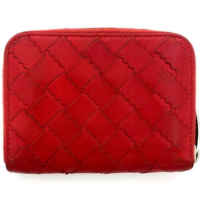 Bottega Veneta Coin Case Red Intrecciato — view 7