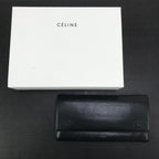 Celine Long Wallet Large Flap Multifunction Black Yellow — view 2