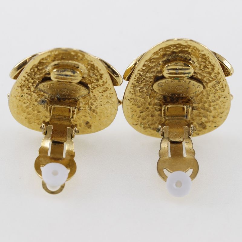 Chanel Coco Mark Vintage Gold Plated 94 P 25.6 g Earrings — view 5