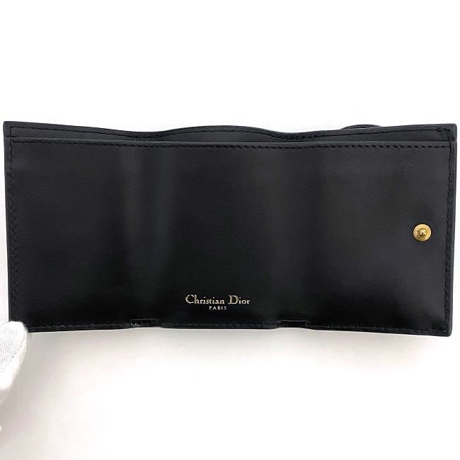 Christian Dior Trifold Wallet Black Saddle — view 5