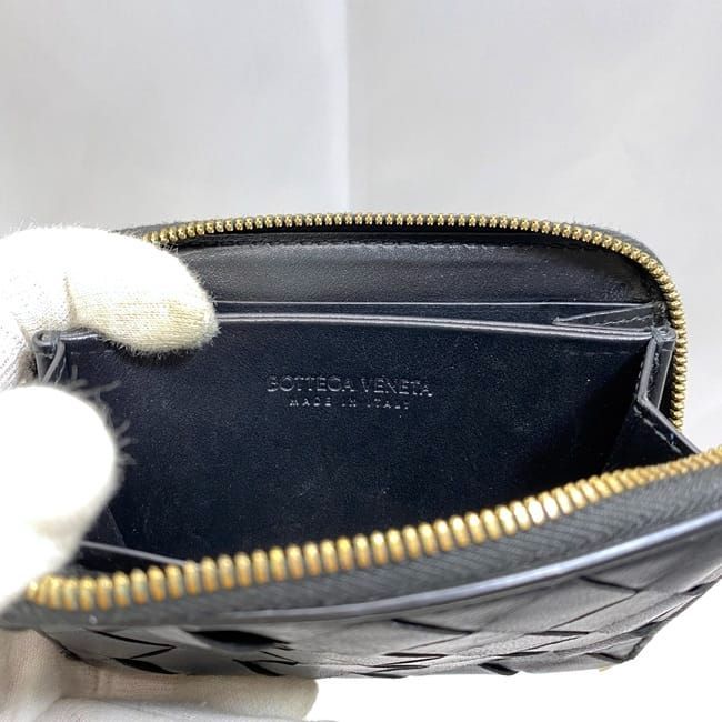 Bottega Veneta Coin Case Black Intrecciato — view 9