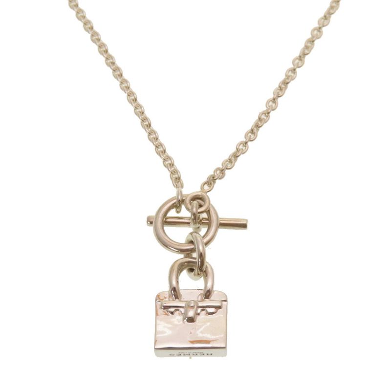 Hermes Birkin Motif Amulet Silver 925 Necklace Accessory 0178 — view 3